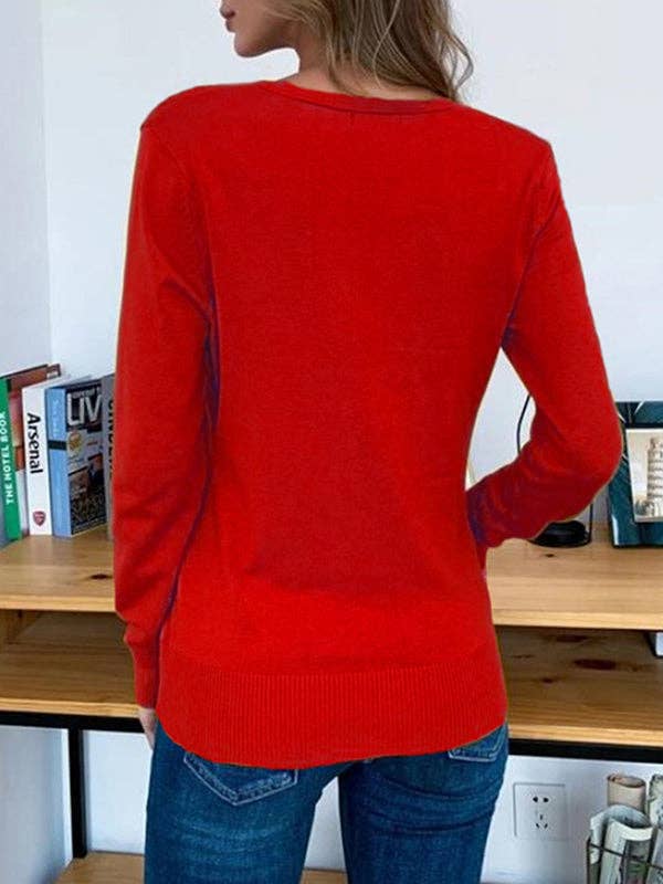 ShieldChic - Wholesale Cardigan - Women's - Simple Long Sleeves Buttoned Solid Color Sweater Cardigan Tops11