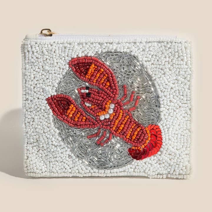 Seed Beaded Lobster Coin Purse for wholesale by Anarchy Street