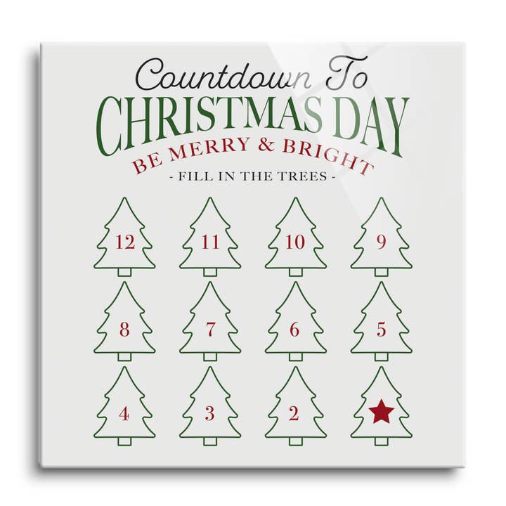 Xmas Decor, Tree, Calendar, Gift - 12x12 Inch Design for wholesale by LIFEtrack/Clairmont & Co