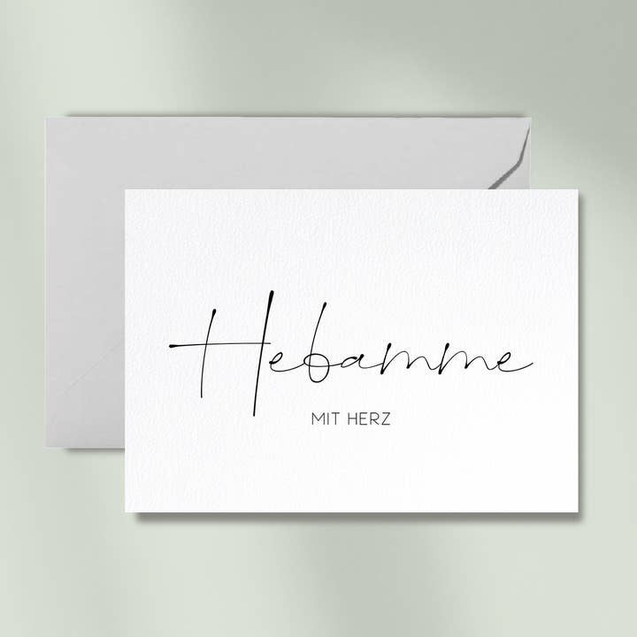 Matrona con corazón | tarjeta con sobre para venta al por mayor de Debblschebbl Design Studio