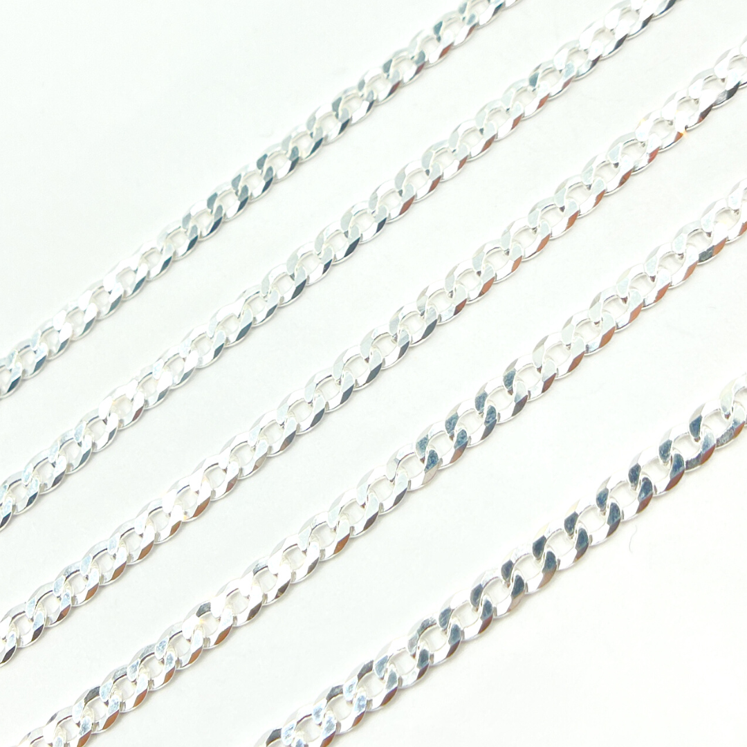 Jewels & Chains - Wholesale Link & Chain Necklace - Y71SS. Sterling Silver Flat Curb Chain1