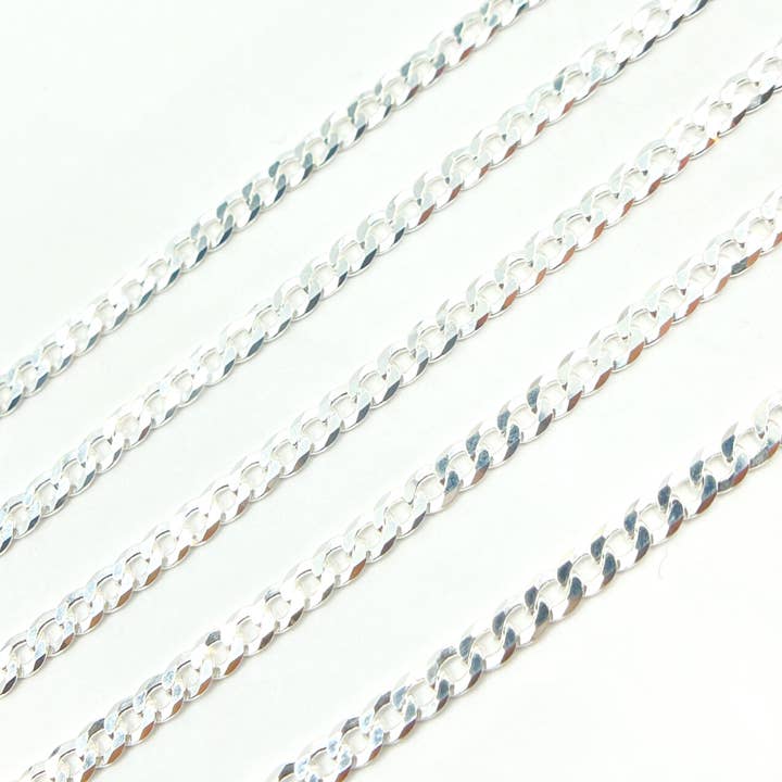 Jewels & Chains - Wholesale Link & Chain Necklace - Y71SS. Sterling Silver Flat Curb Chain1