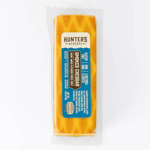 Smoked Cheddar 4oz Cheese Bar, Shelf Stable for wholesale by Hunter's Reserve