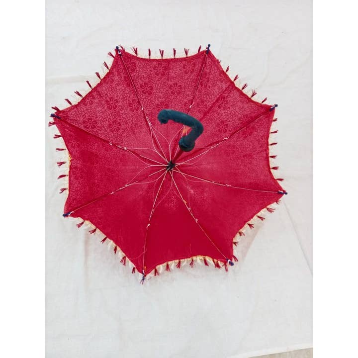 Bhawana Handicrafts - Wholesale Umbrella – Women's - 5 Pieces Indian Floral Design Decorative Umbrella Wedding