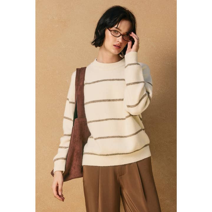 Striped Crewneck Sweater for wholesale by Dress Forum
