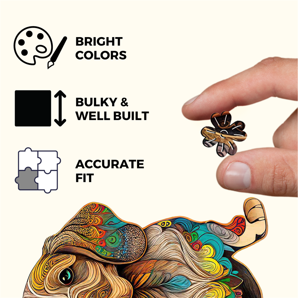 Crafthub - Wholesale Puzzle - Adult - Dog Wooden Jigsaw Puzzle - Adorable, Mind-Stimulating1