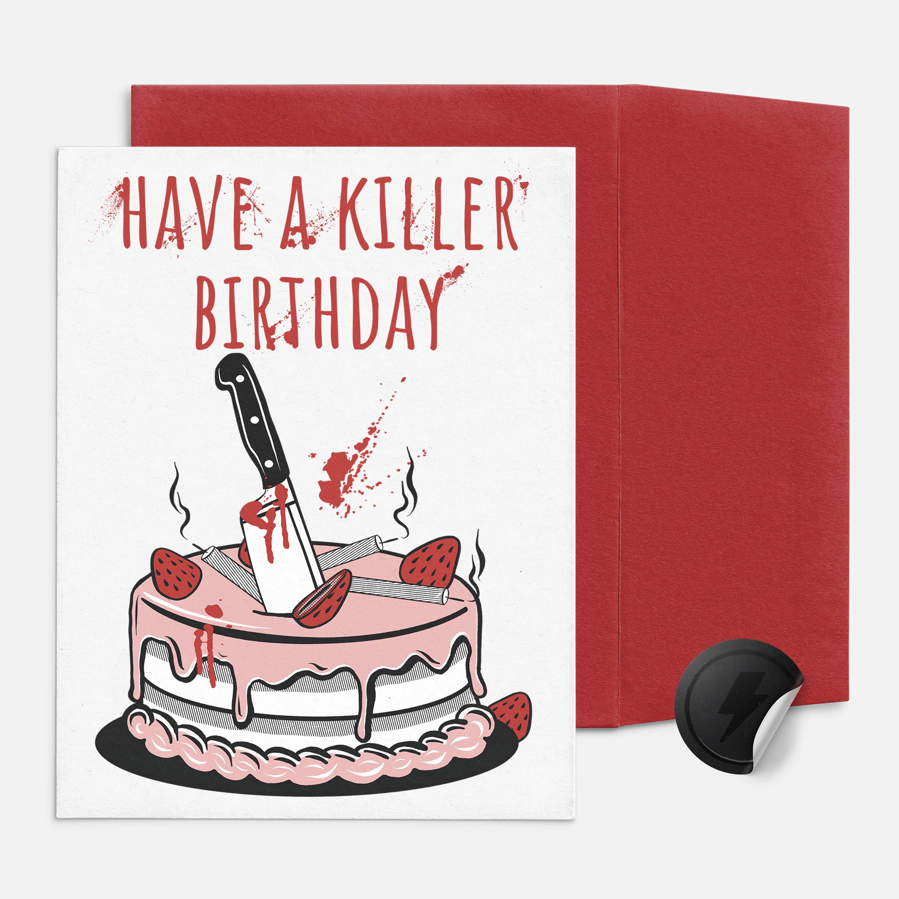 Rock'N Paper - Wholesale Birthday Card - Birthday Card for True Crime Junkie, Humorous Killer Card2