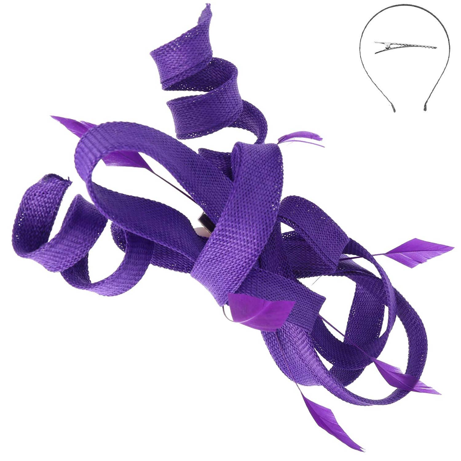 SP Sophia Collection - Wholesale Fascinator Hat - Women's - 3-Piece Flax Fabric Fascinator Headband and Clip4