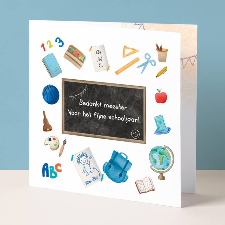 Greeting card | Thank you, teacher! for wholesale by Studio Poppybird