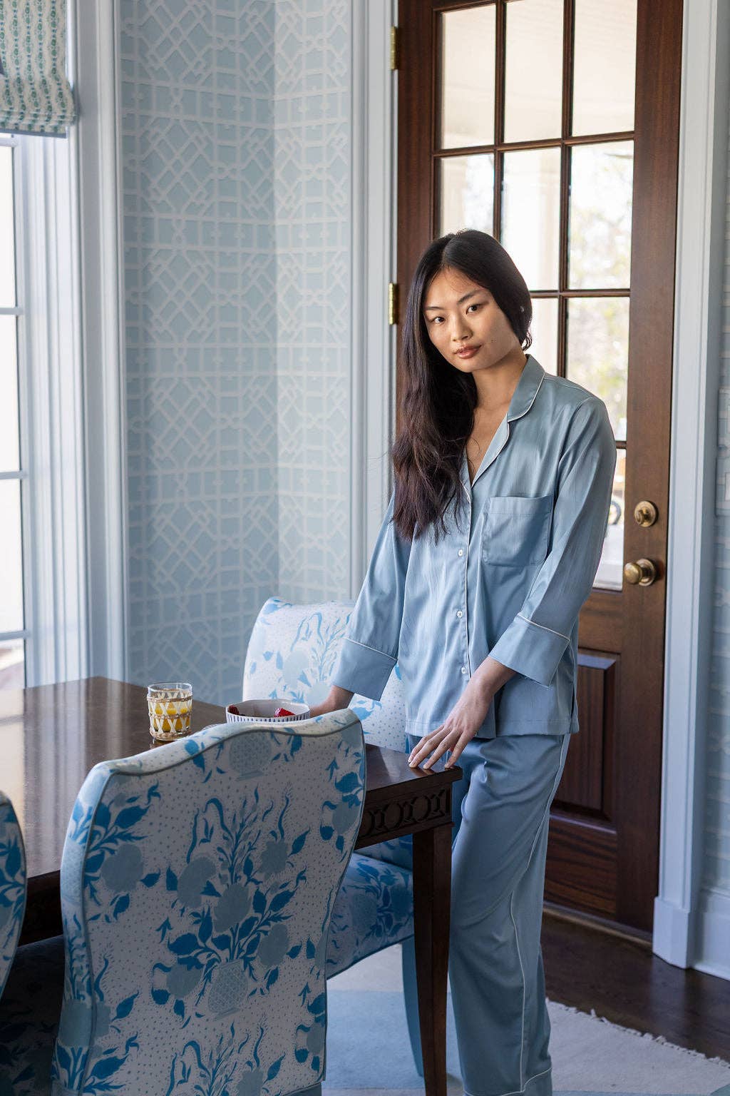 Lenora - Wholesale Sleepwear Set - Women's - CHLOE SATIN PAJAMAS17