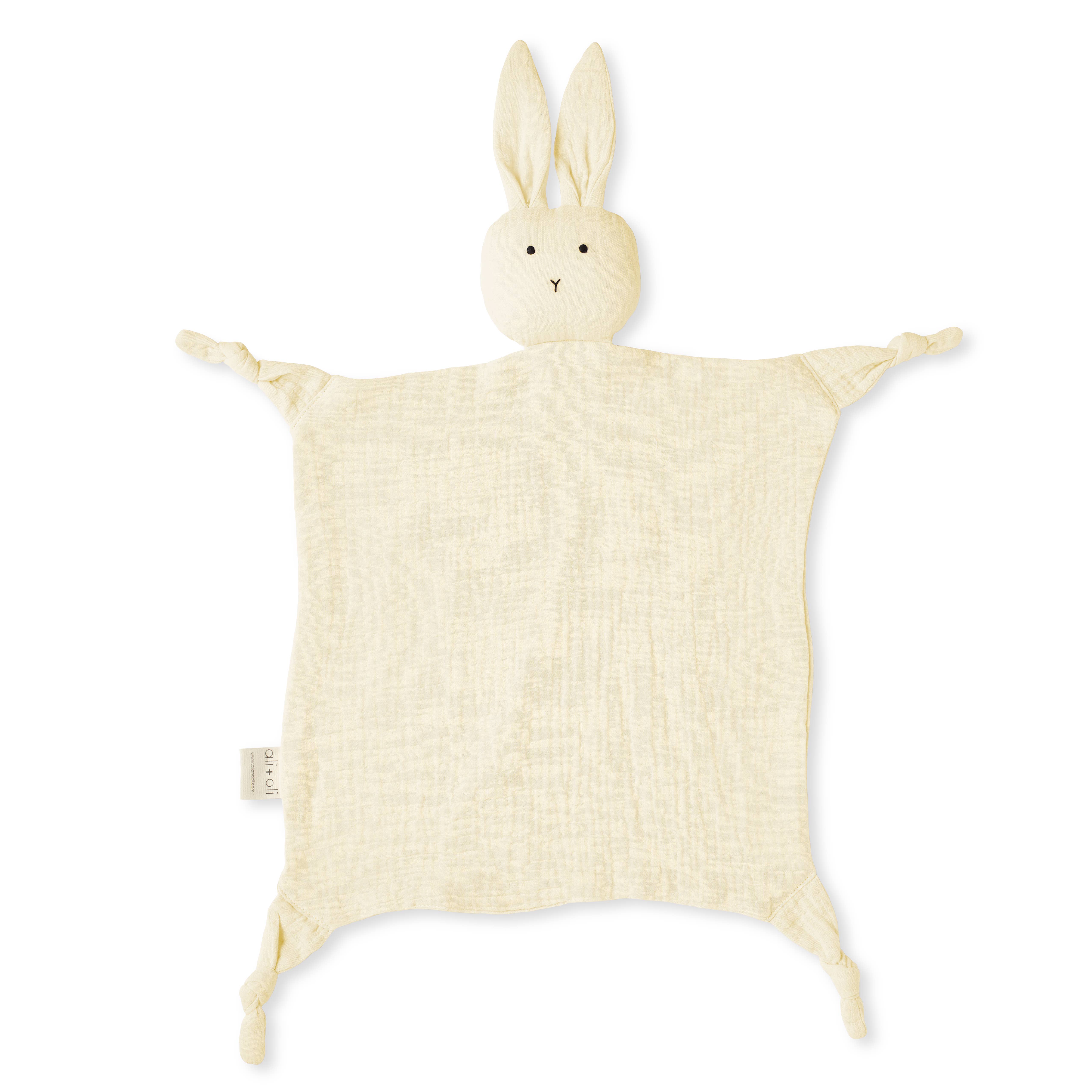 Ali+Oli - Wholesale Security/Cuddle Blanket - Baby - Cuddle Security Blanket Soft Muslin Cotton - Bunny (Natural)1