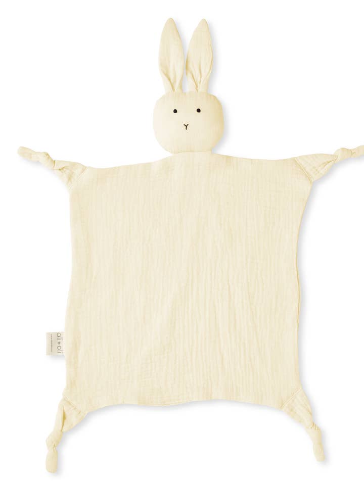 Ali+Oli - Wholesale Security/Cuddle Blanket - Baby - Cuddle Security Blanket Soft Muslin Cotton - Bunny (Natural)1