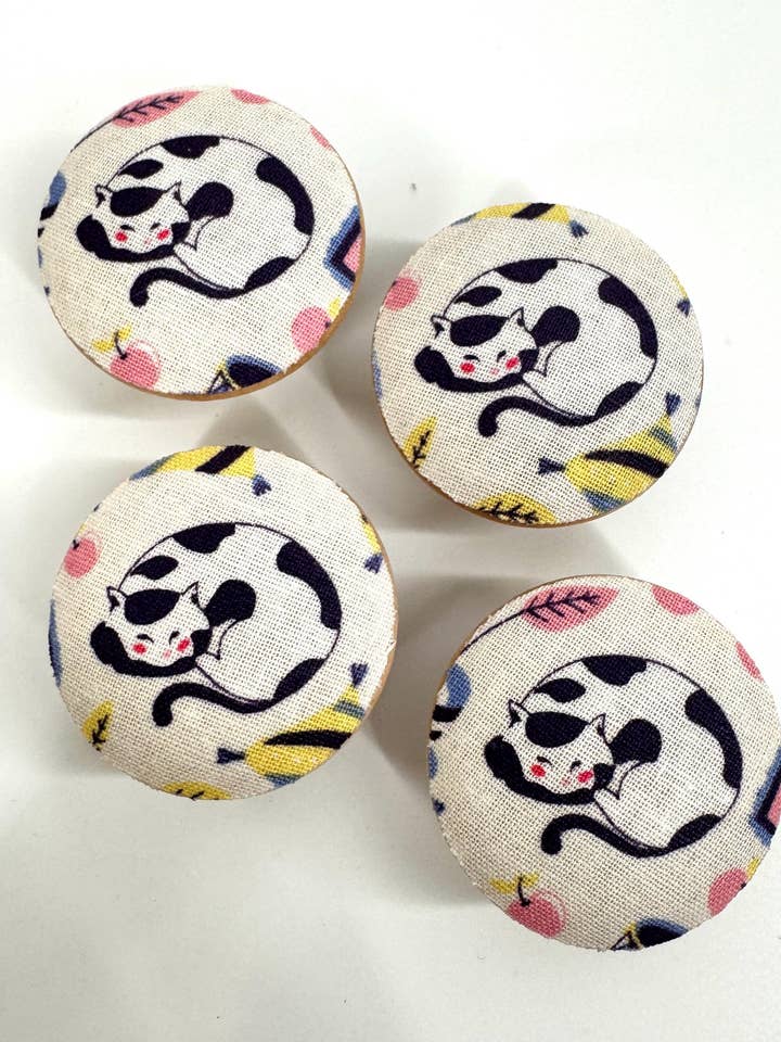 Set di 4 pomelli per cassetti Gattini Assonnati per armadio per la vendita all'ingrosso da parte di Rusty Canvas
