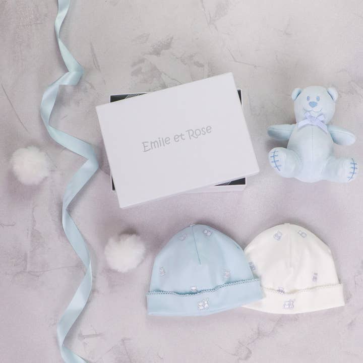 Linden Boys Blå & Vit Mösspresentset Med Leksak för wholesale av Emile Et Rose