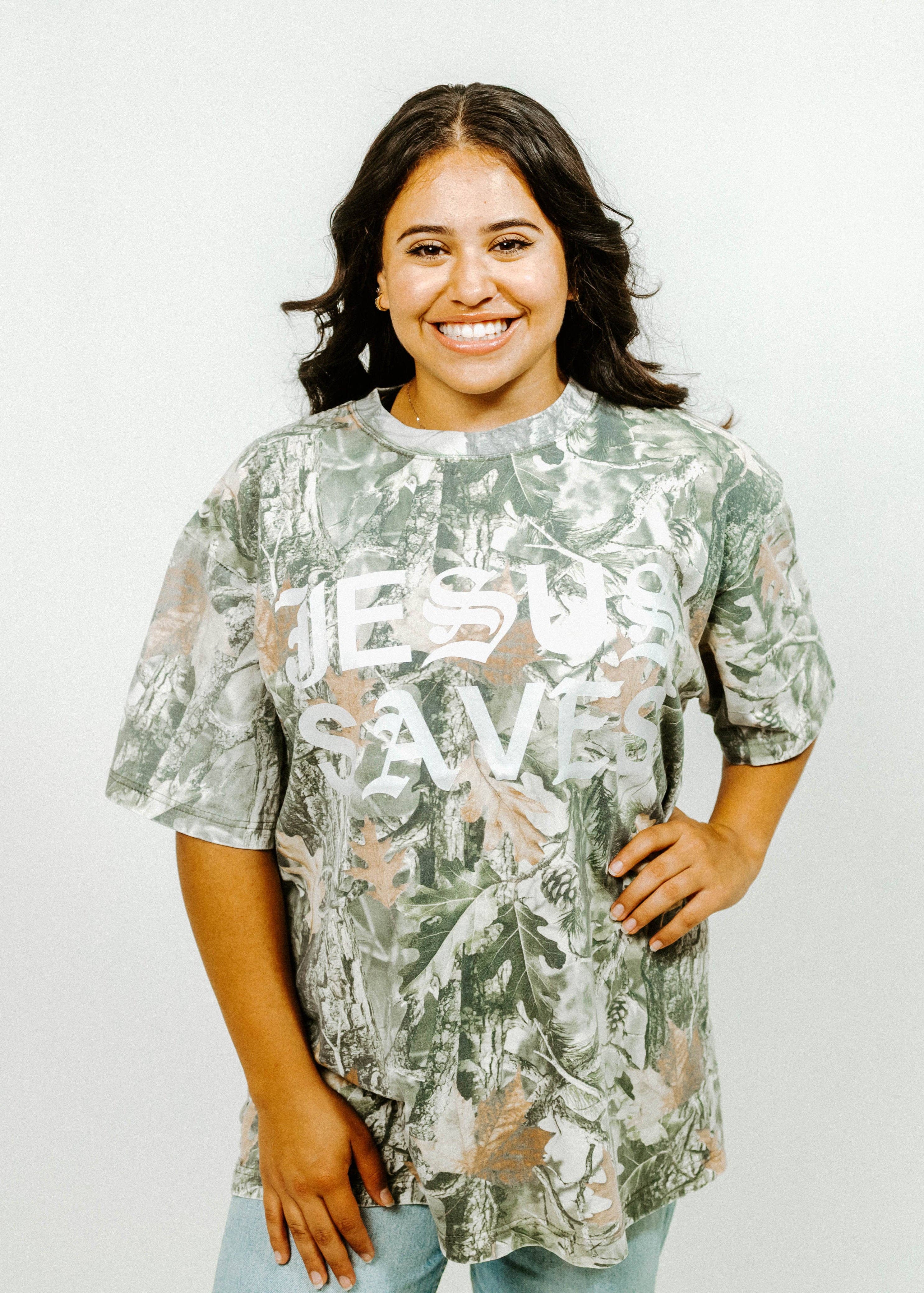 Sage Jesus Saves Unisex Camo for wholesale on Faire6