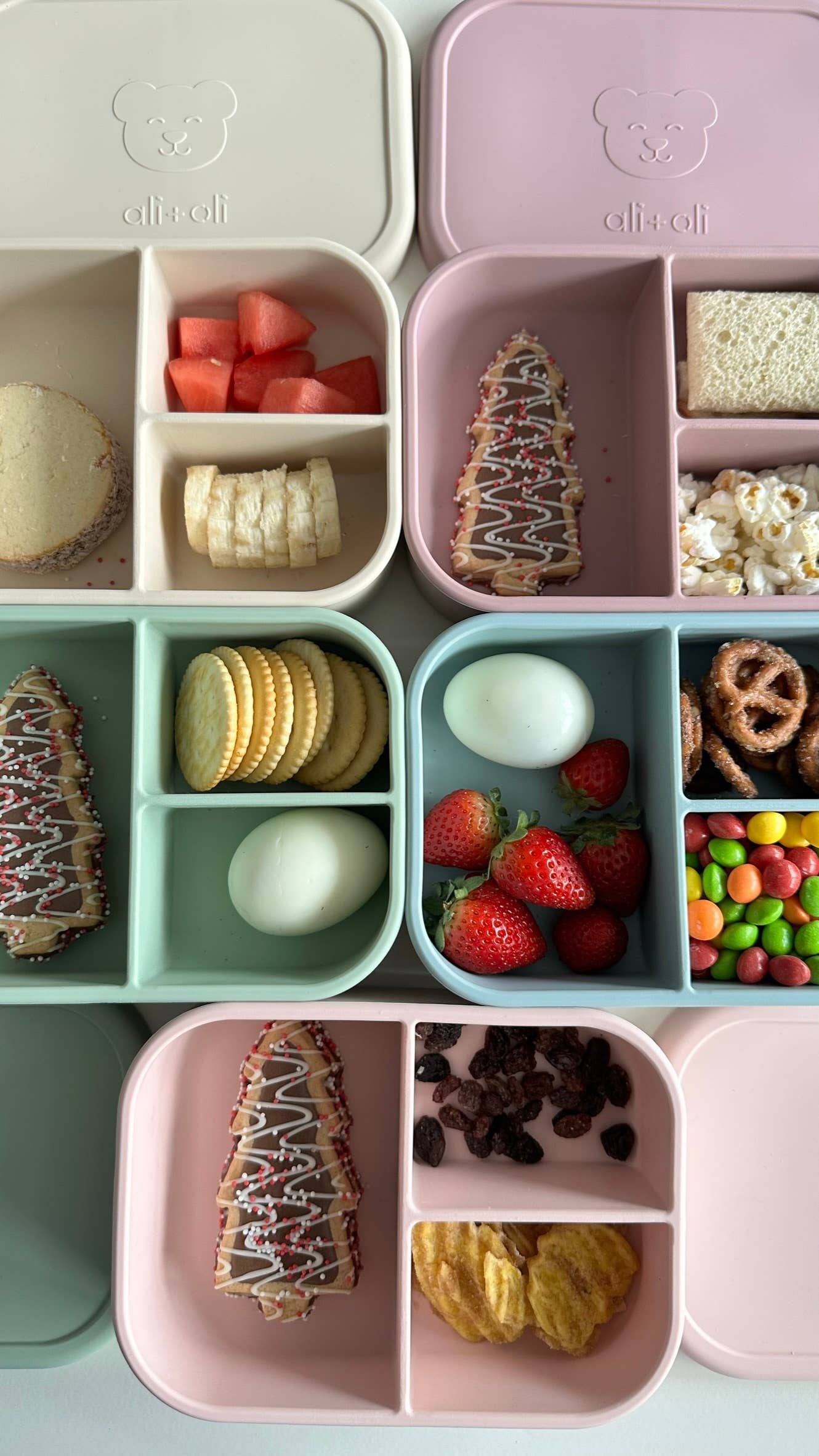 Ali+Oli - Wholesale Lunch Bag/Box - Kids - Ali+Oli Leakproof Silicone Bento Box (Pine) Back to School10