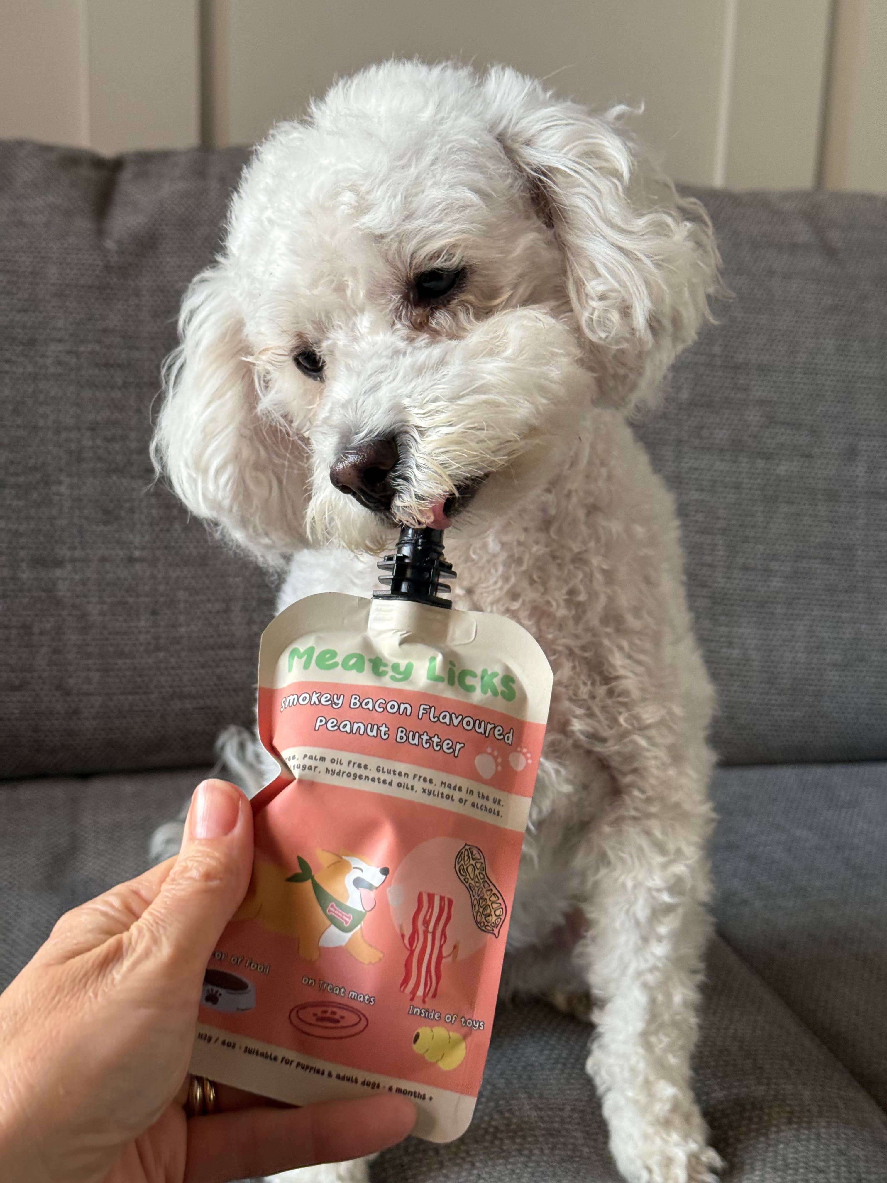 Apex Pet Products (Meaty Bubbles) - Wholesale Pet Treats - Dog - Smokey Bacon Peanut Butter Pouch for dogs 113g 4oz1