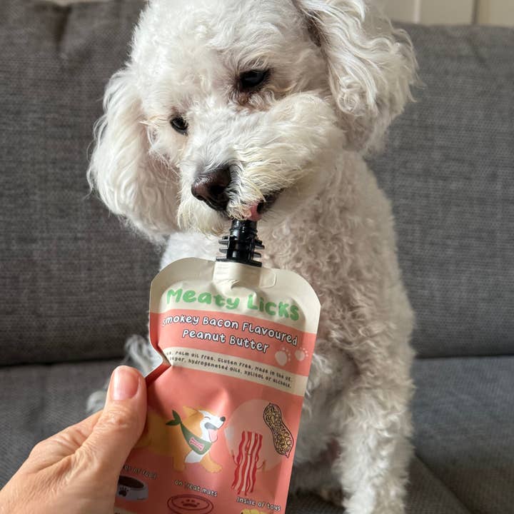 Apex Pet Products (Meaty Bubbles) - Wholesale Pet Treats - Dog - Smokey Bacon Peanut Butter Pouch for dogs 113g 4oz1