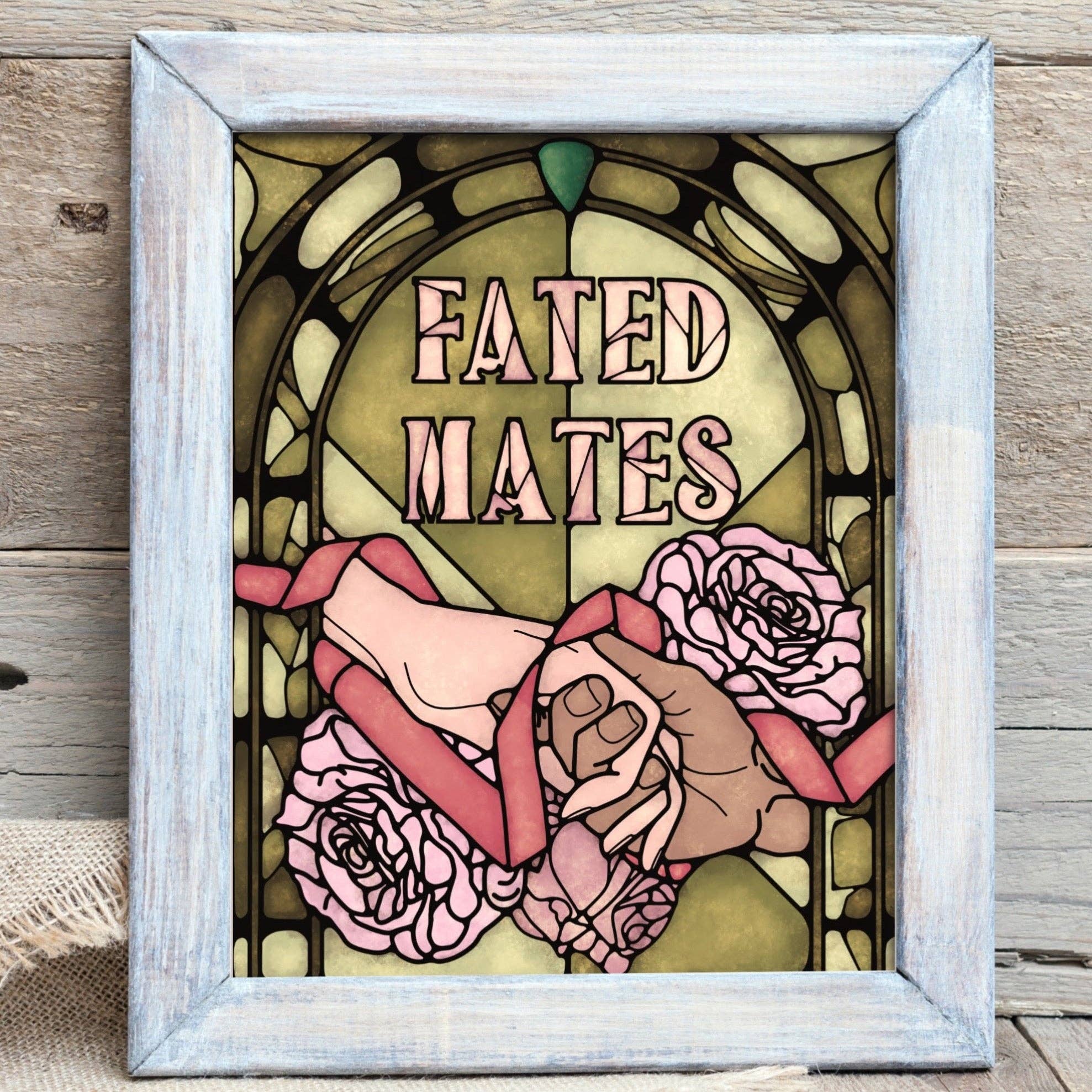 Well Read Babes – wholesale Art print – Book Tropes Fated Mates  - Bookish Wall Art Print Bookshelf1
