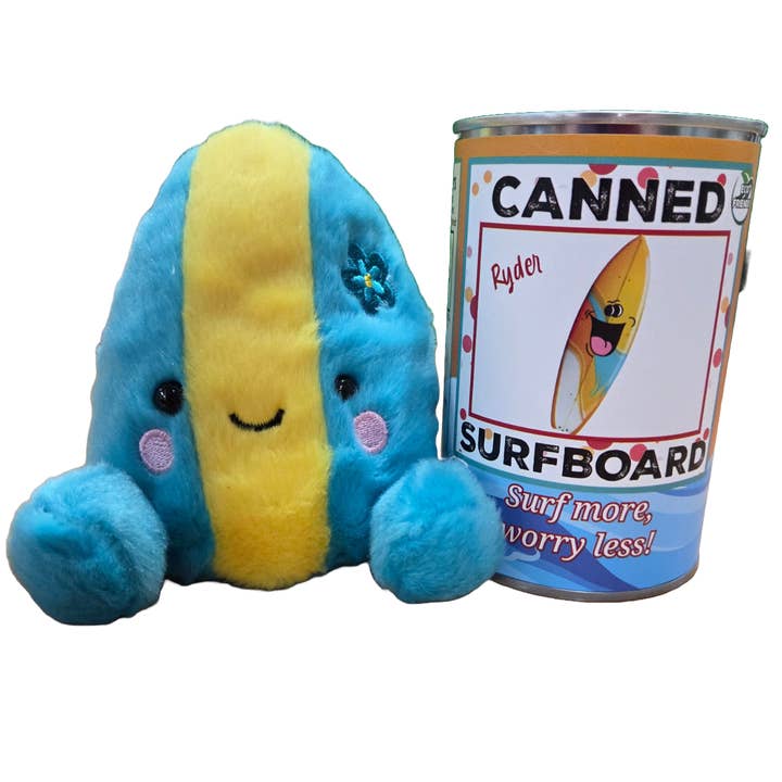 Canned Gifts - Wholesale Stuffed/Plush Toy - Kids & Baby - Canned Surfboard | Surfing Gift | Plush in Can w/Jokes