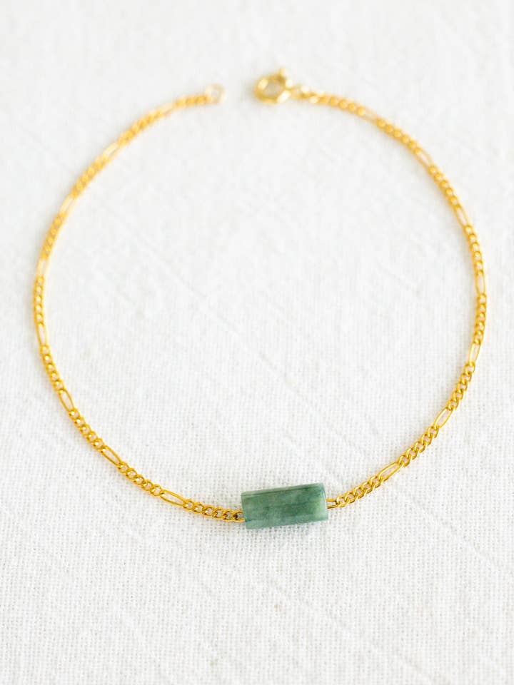 Cylinder Jade Anklet for wholesale by Laine Honolulu
