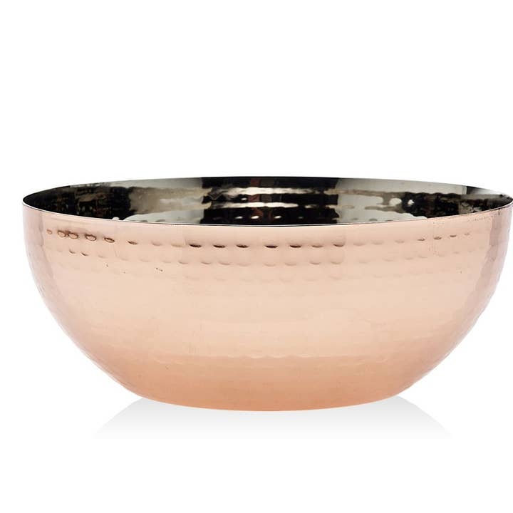 Godinger - Wholesale Bowl - Copper Hammerd Rnd Nut Bowl Lg