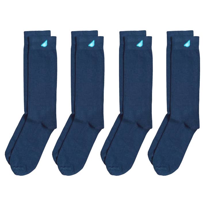4-Pack Dark Grey - Premium Solids. American Made Dress Socks Bundle for wholesale by Boldfoot Socks