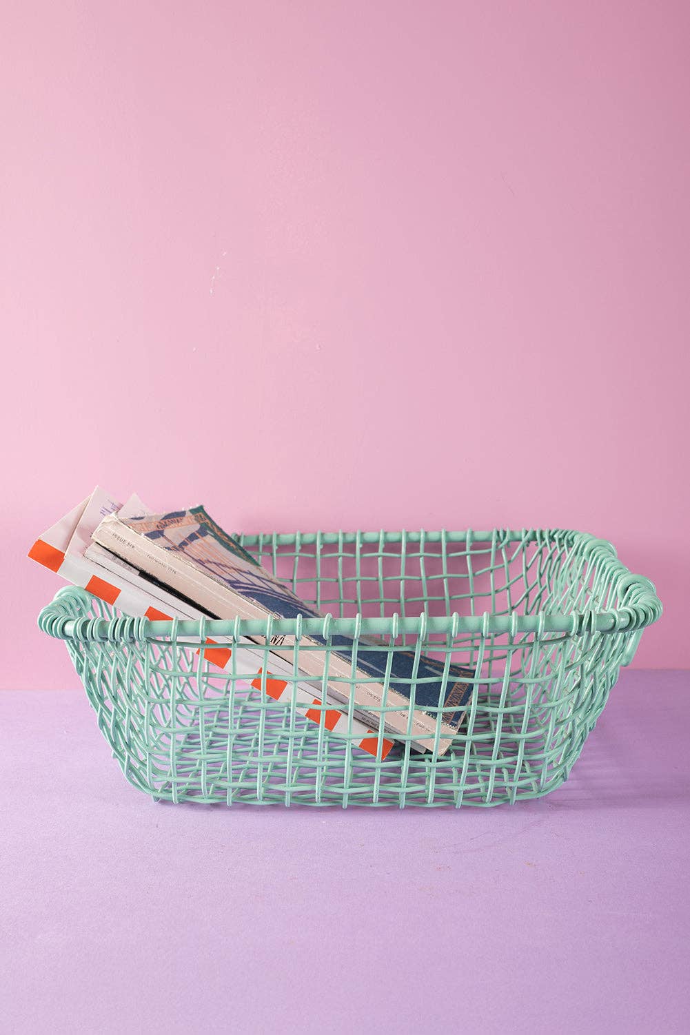 Ian Snow Ltd - Vente Paniers - Panier de chemin de fer en métal bleu clair0