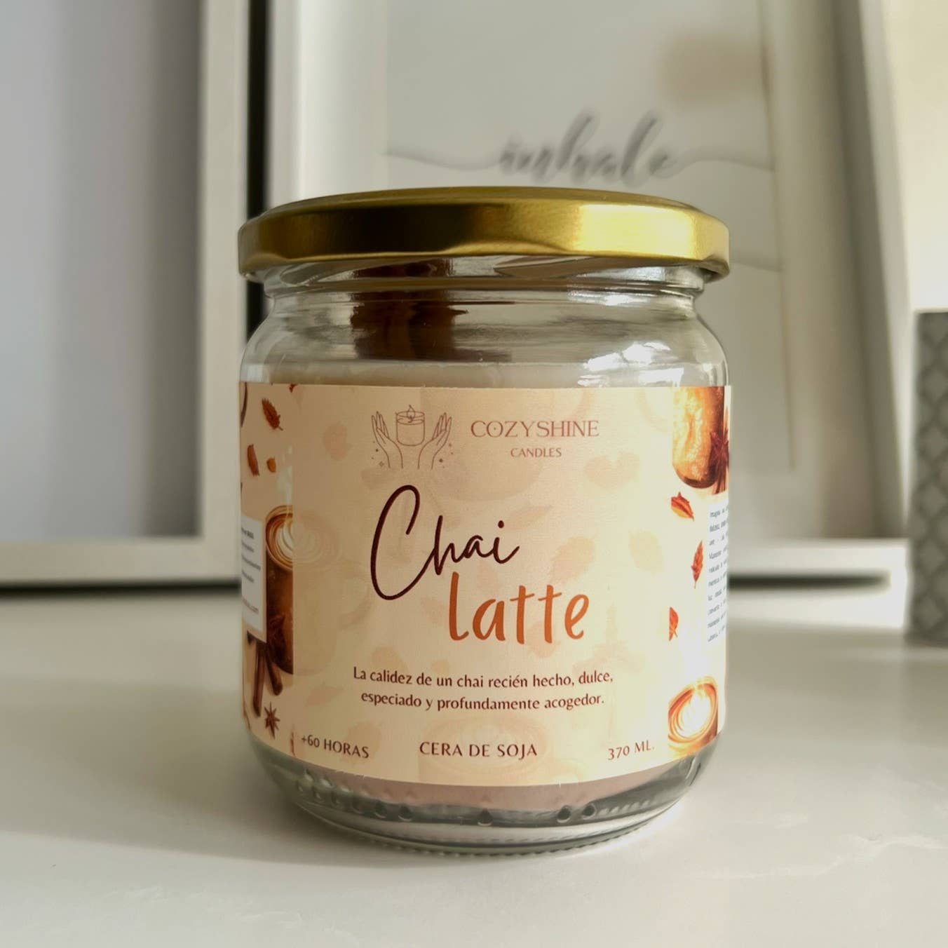 INZ Aragón S.Coop. Pequeña - Vendita all'ingrosso Candela in vasetto - Candela Chai Latte - Cannella, Vaniglia e Legni2