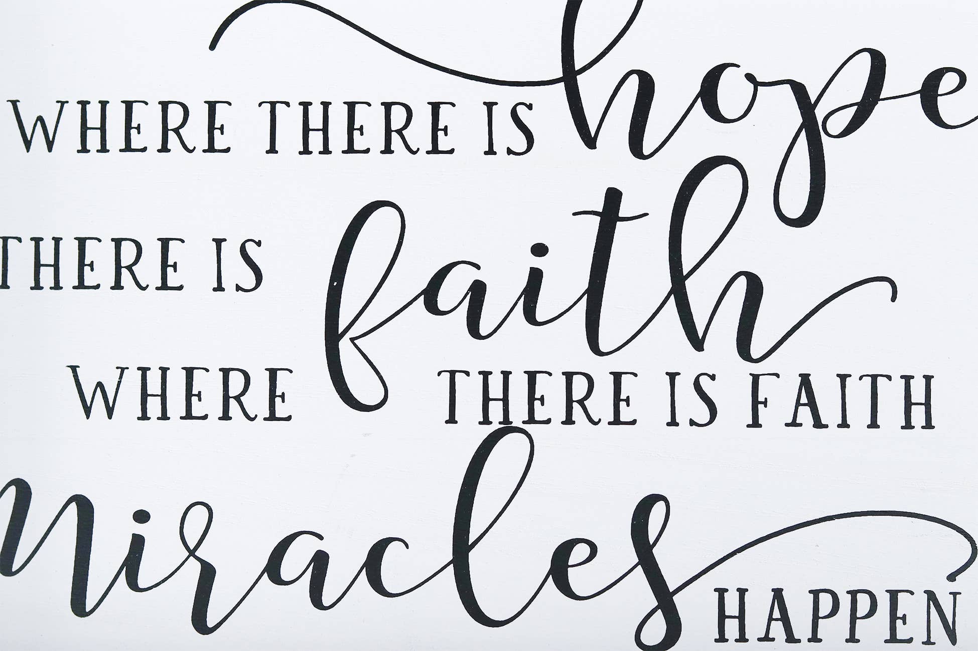 Paris Loft Inc – wholesale Skylt – Vitt tvättat trä inspirerande hopp och tro väggdekor3