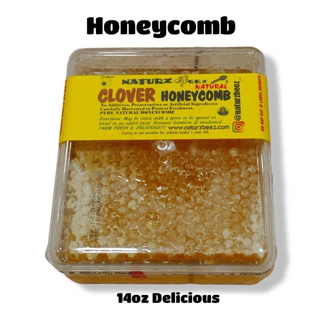 Naturz Beez - Wholesale Honey - HONEYCOMB 14oz PURE UNFILTERED HONEY COMB4