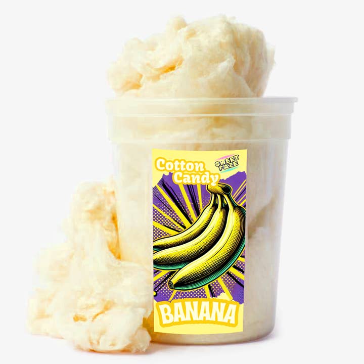 Handmade Banana Cotton Candy - Wholesale for wholesale by Sweet Faze LLC