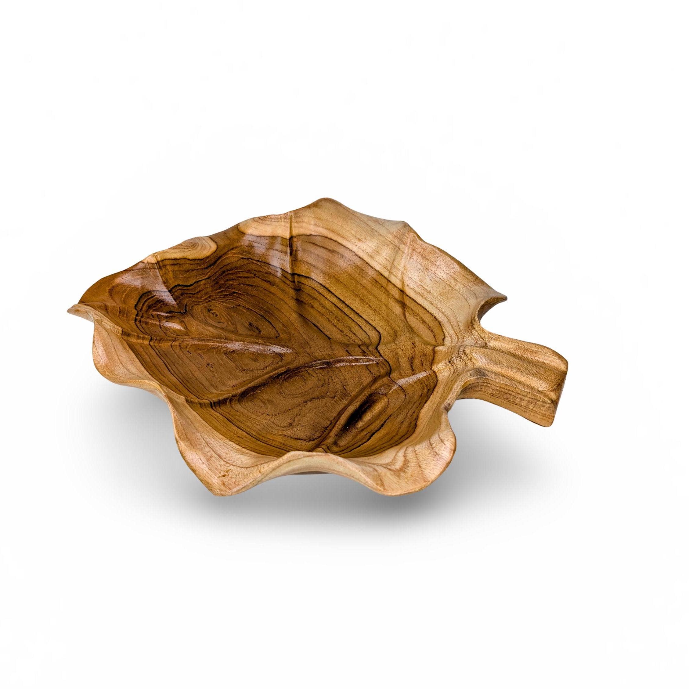 baligood - Wholesale Serve Bowl - WOOD CENTERPIECE BOWL, Wood Table Bowl, Wood Centerpiece, Teak Fruit Plate, Teak1