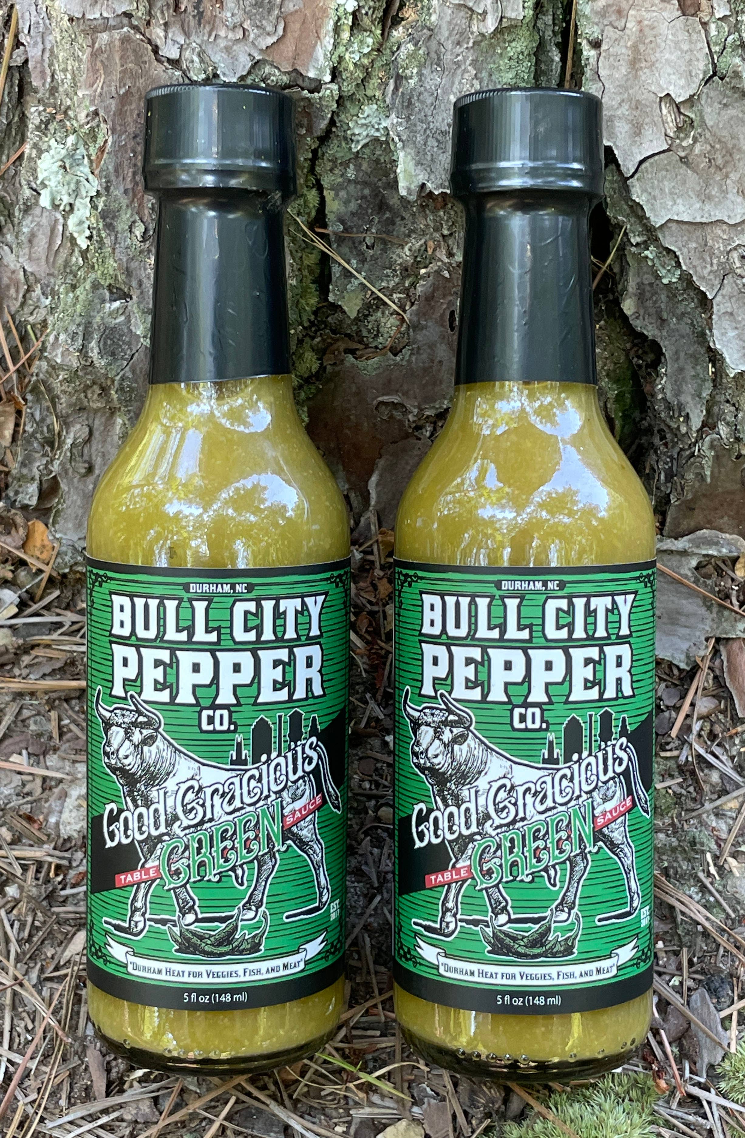 Bull City Pepper Co. – Großhandel Scharfe Soße – Gütiger Grüner Tischsauce - Packung mit 122