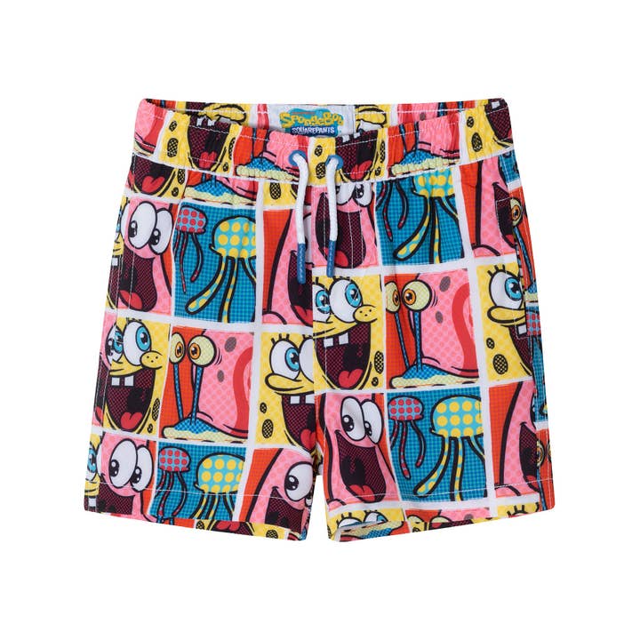 Hvid SpongeBob SquarePants™ x Andy & Evan® | Spædbarnssæt (9-24M) Pop Art-udstødningsbeskyttelsessæt for engroshandel på Faire4