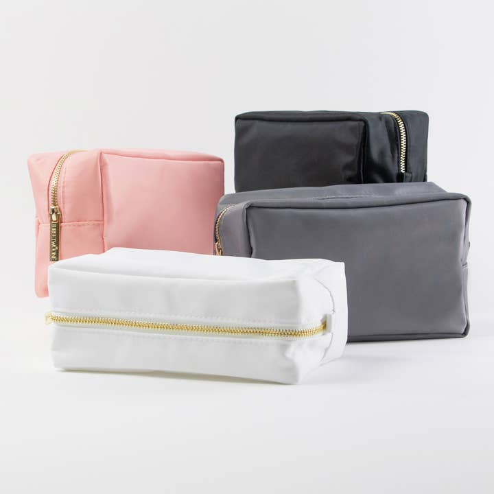 ThreeTwoOne – wholesale Make-up/cosmetic bag – BLANK Nylon Makeup Bag - White3