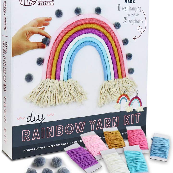 DIY Rainbow Yarn Bedroom Decor (Nursery Decor) for wholesale by Doodle Hog