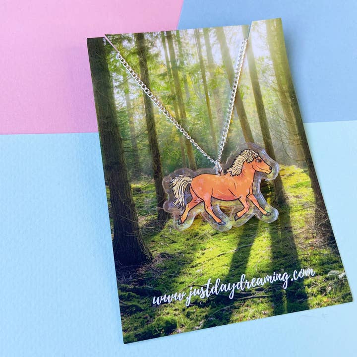 Sparkly Pony Necklace, Horse Jewellery for wholesale by Just Daydreaming