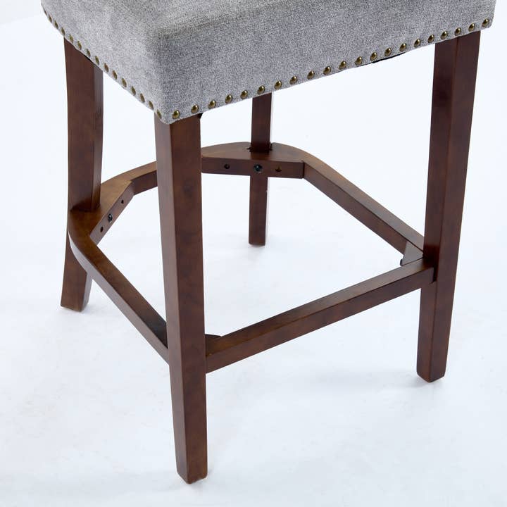 Gray Mid Century Modern Counter Height Bar Stools Set of 2 for wholesale on Faire11