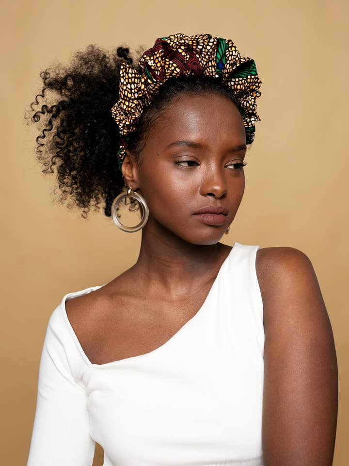 Crown Headbands | Elastic Hair Accessory | Ruched | Floral for wholesale by Besida