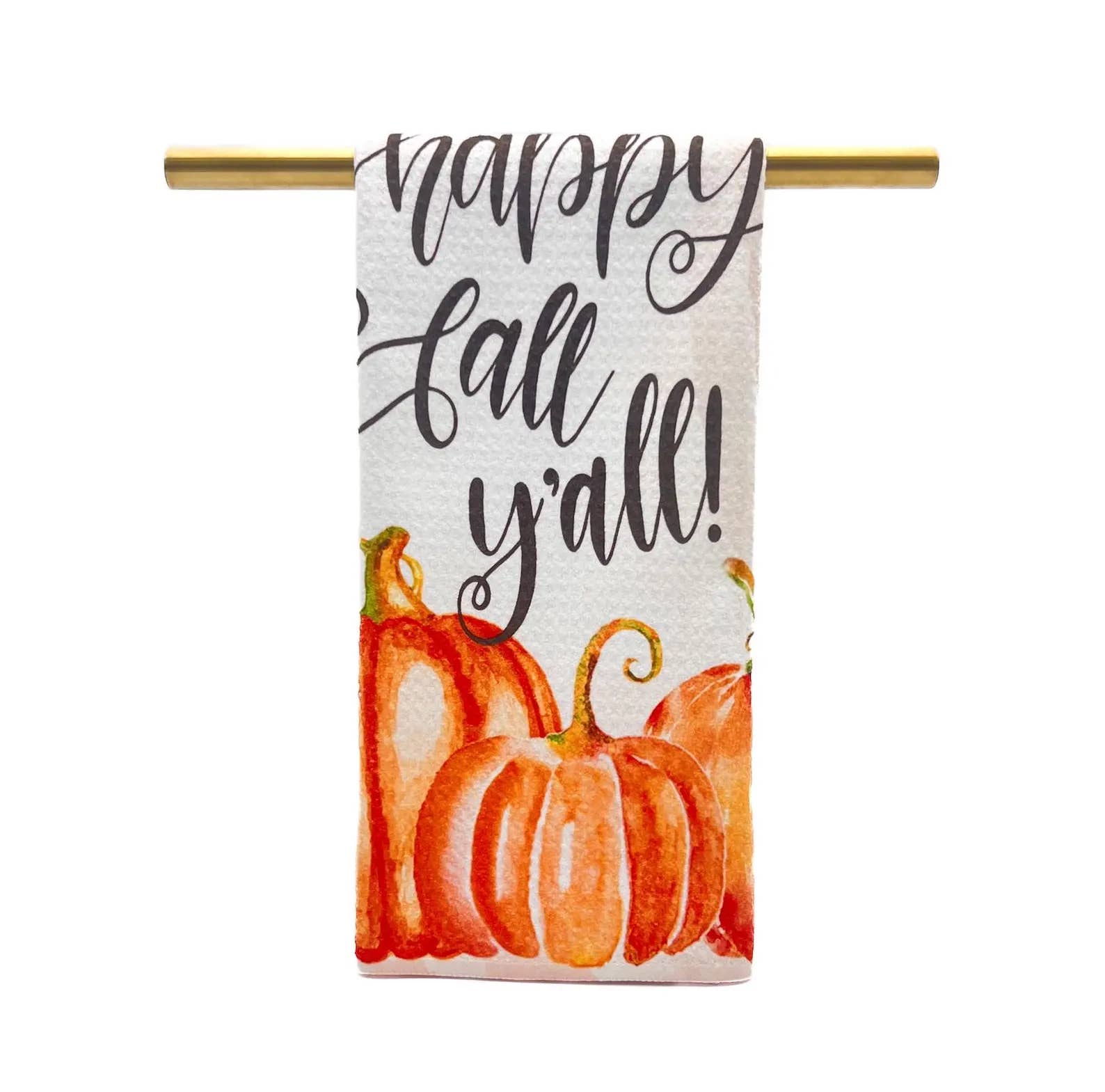 Rachel Brooks Design, LLC - Wholesale Tea Towel - Happy Fall Y'all Tea Towel