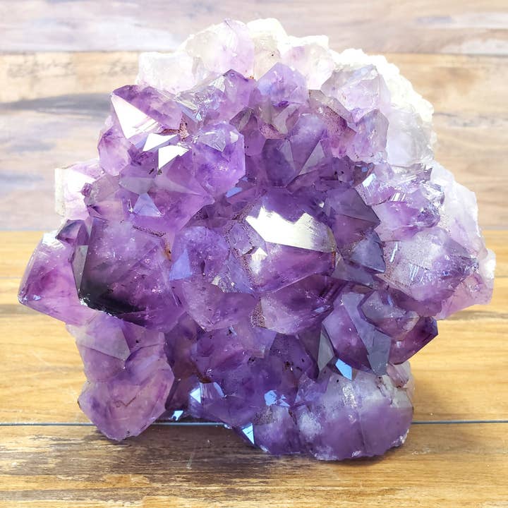 Lámparas Druzy de amatista al por mayor de 3,5-4,5 kg para venta al por mayor de Crystal Joys Wholesale