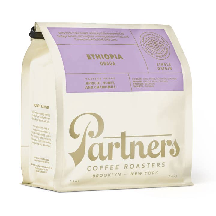 Partners Coffee Roasters - Wholesale Coffee Beans - Ethiopia - Uraga (Single Origin) - 12 oz Whole Bean 1