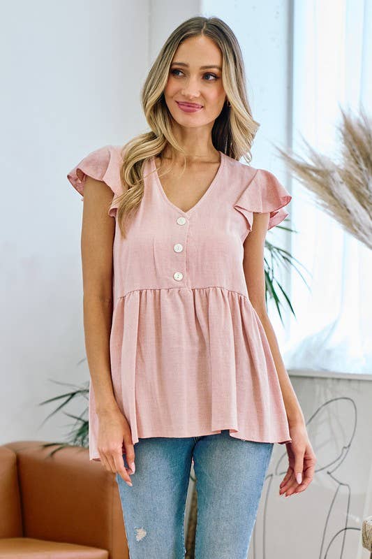 lovely melody - Wholesale Blouse - Women's - LMT3044-A-HELLO GORGEOUS LINEN TOP7