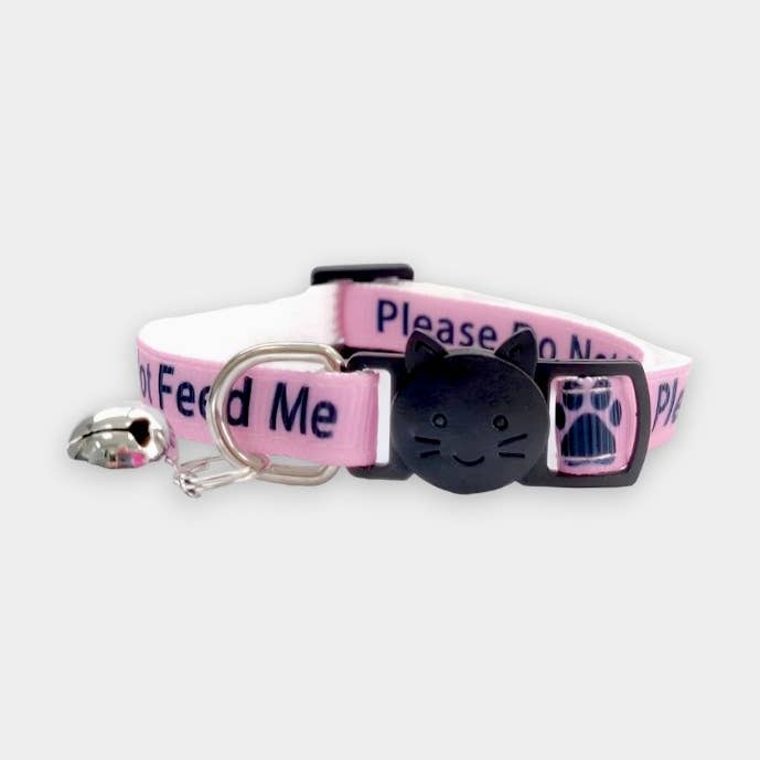 Please Do Not Feed Me' Kitten Collar - Pink for wholesale by Zacal Cat Collars