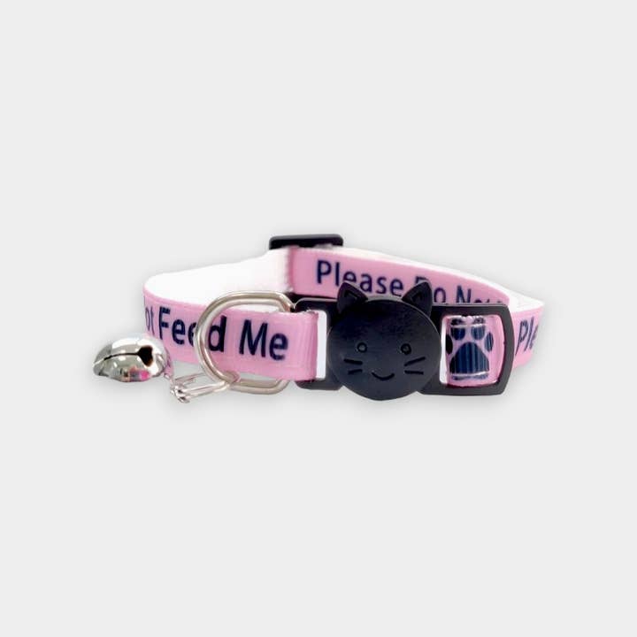 Collar para gato Please Do Not Feed Me ', color rosa para venta al por mayor de Zacal Cat Collars