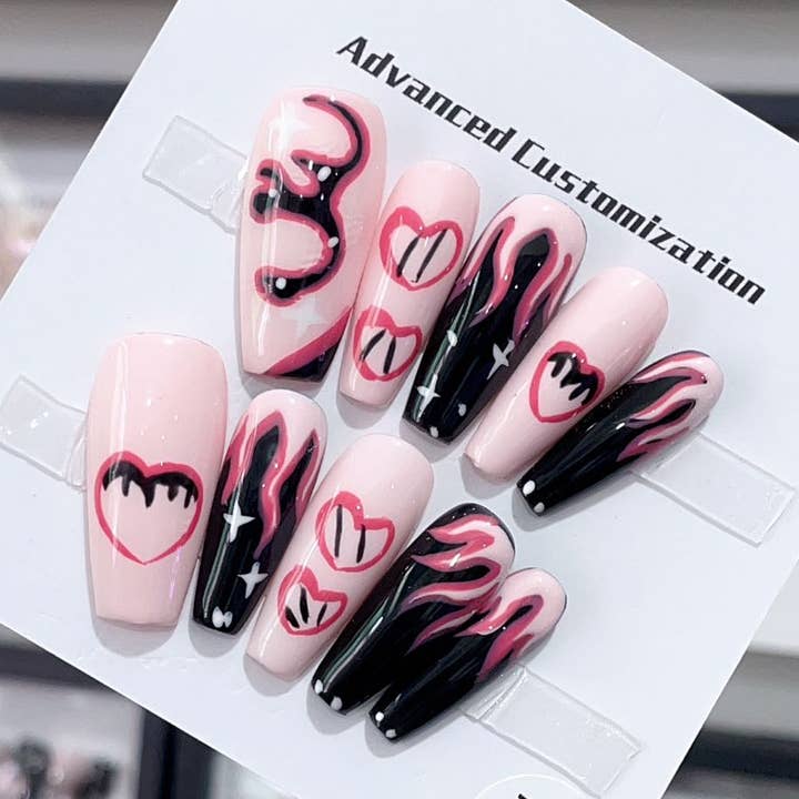 handgemachte Press on Nails 24481 für den Großhandel von foamboxnail
