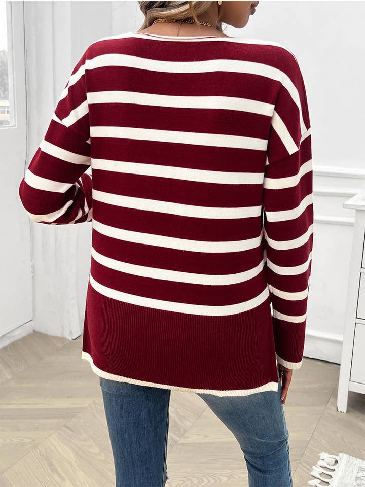 YNIQUE - Wholesale Knit Sweater - Women's - Women's Lightweight Long-Sleeve V-Neck Sweater
