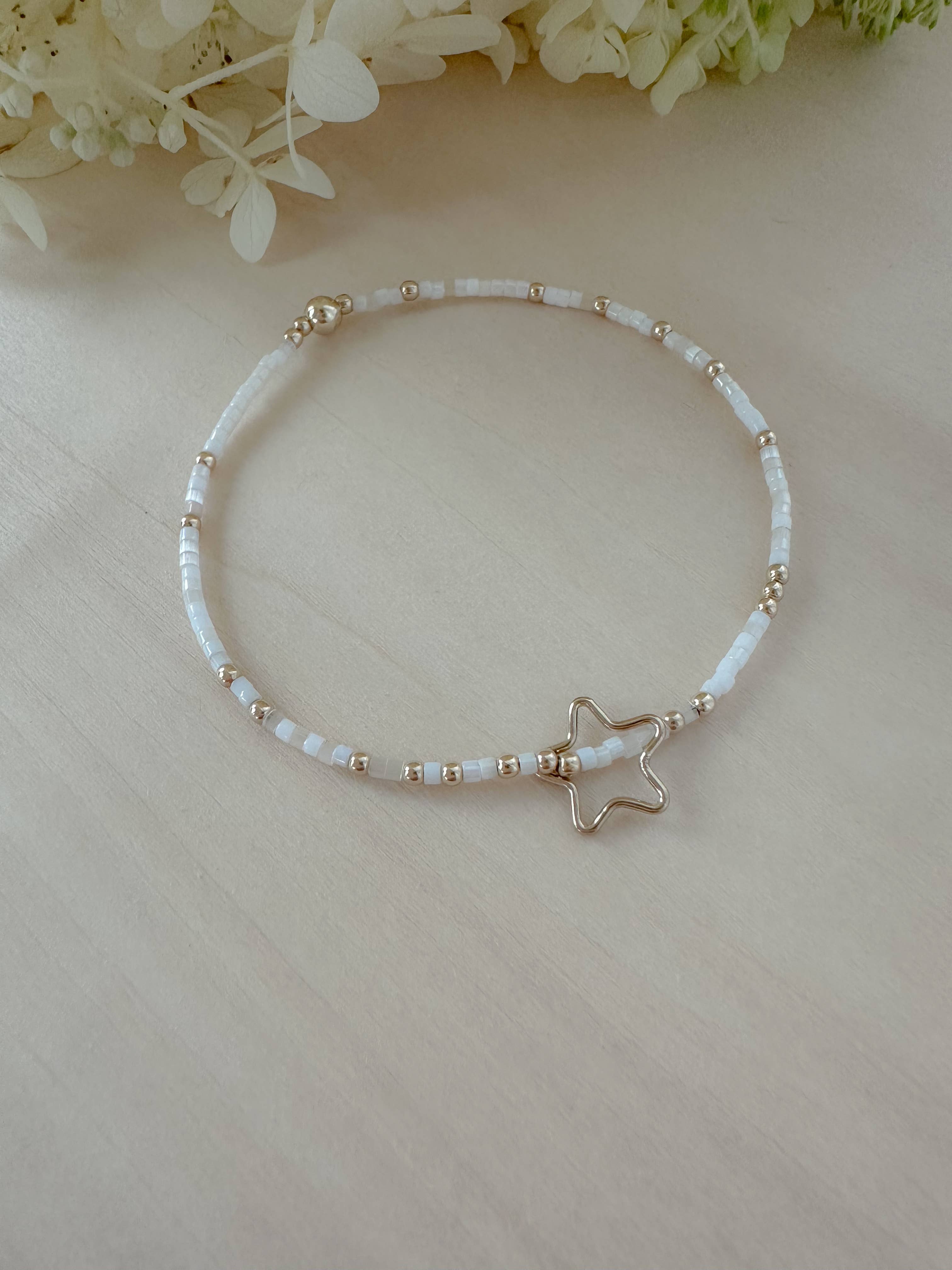 Amethyst and Opal - Wholesale Beaded Bracelet - Open Star Delica Bracelet  3