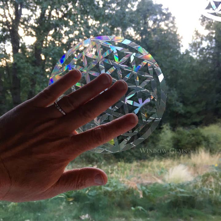 Window Gems - Wholesale Suncatcher - Flower of Life Mandala Window Clings - Casts rainbows!5